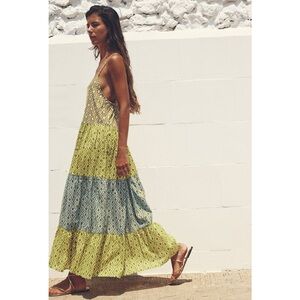 Ara Limited edition patchwork bohemian cotton printed midi dress